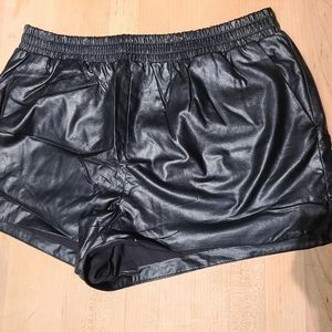 Top shop faux leather shorts